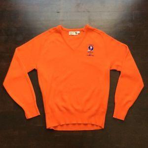 Orange V Logo - Vintage Denver Broncos AFC Champions Logo 7 Orange V Neck Sweater ...