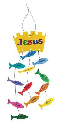 Disciples Fish Logo - Jesus calls his 12 disciples by name and teaches them to be fishers ...