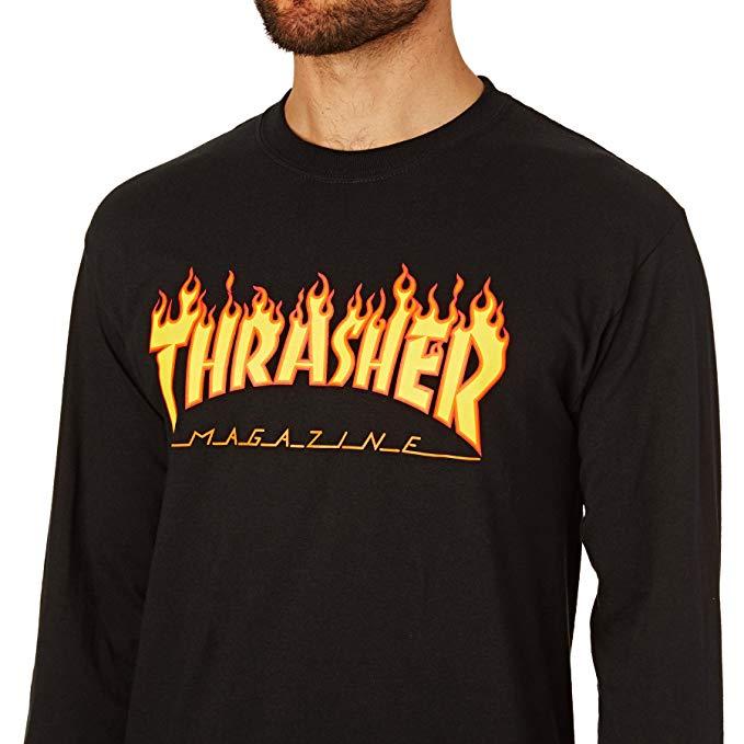 Long Flame Logo - Thrasher Flame: Thrasher: Amazon.co.uk: Sports & Outdoors