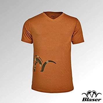 Orange V Logo - Blaser T-Shirt V Neck Logo Burned Orange (118011-006/335) - S ...