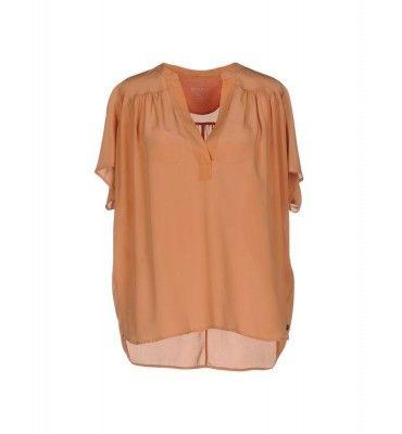 Orange V Logo - WOOLRICH short sleeves logo v-neckline Blouse Women's Clothing ...