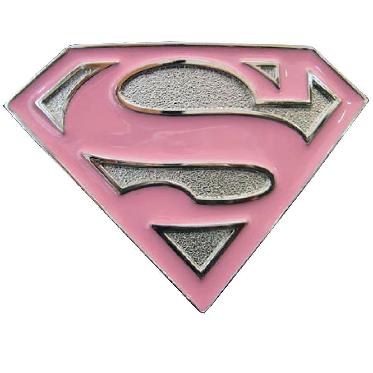 Girly Superhero Logo - Buckle with Supergirl Logo, Girly Buckle, Top Belt Buckle: Amazon.co ...