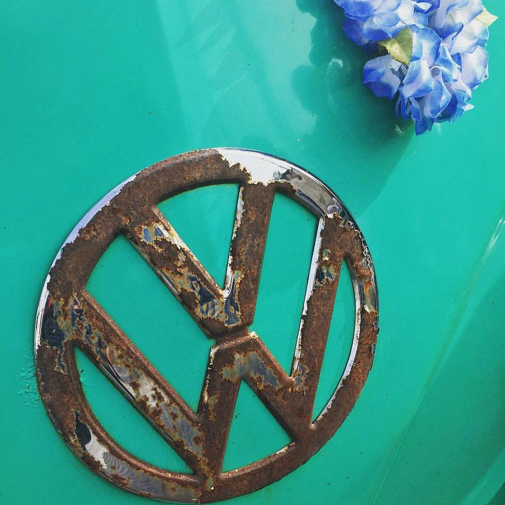 Cute VW Logo - Volkswagen #love #vintage #car #logo #rust #cute #cyan