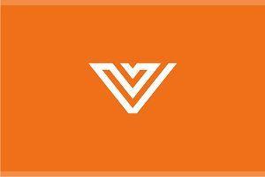 Orange V Logo - V-shield - Letter V Logo ~ Logo Templates ~ Creative Market