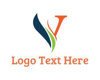 Orange V Logo - Text Logo Maker. Create Your Own Text Logo