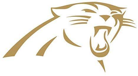 Gold Panther Logo - Amazon.com: Carolina Panthers Logo vinyl Sticker Decal (4