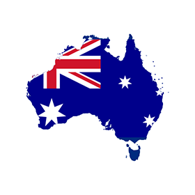 Australia Flag Logo - Flag map of Australia logo vector