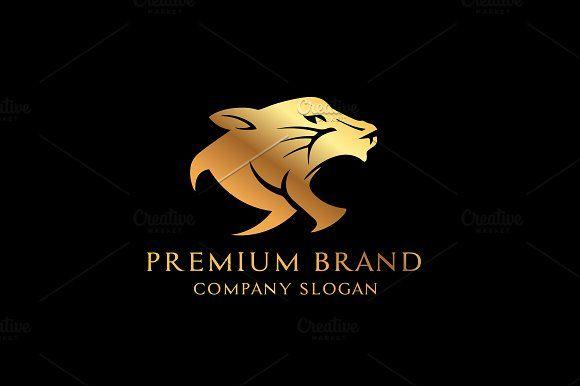 Gold Panther Logo - Premium Panther Logo Vector/Mock-Up ~ Logo Templates ~ Creative Market