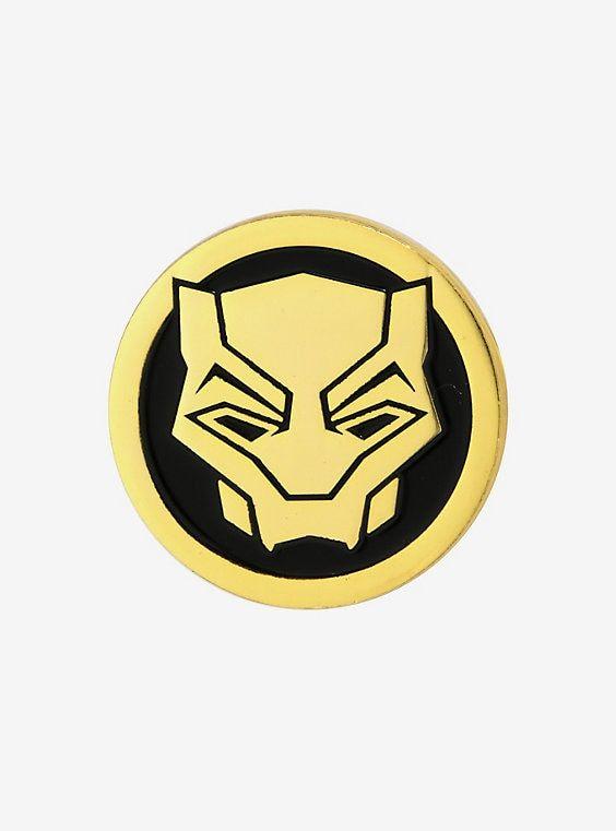 Gold Panther Logo - Marvel Black Panther Gold Enamel Pin