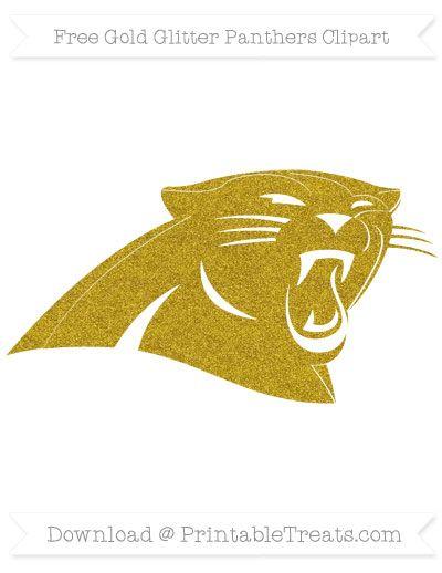 Gold Panther Logo - Panthers Gold Glitter Clipart — Printable Treats.com