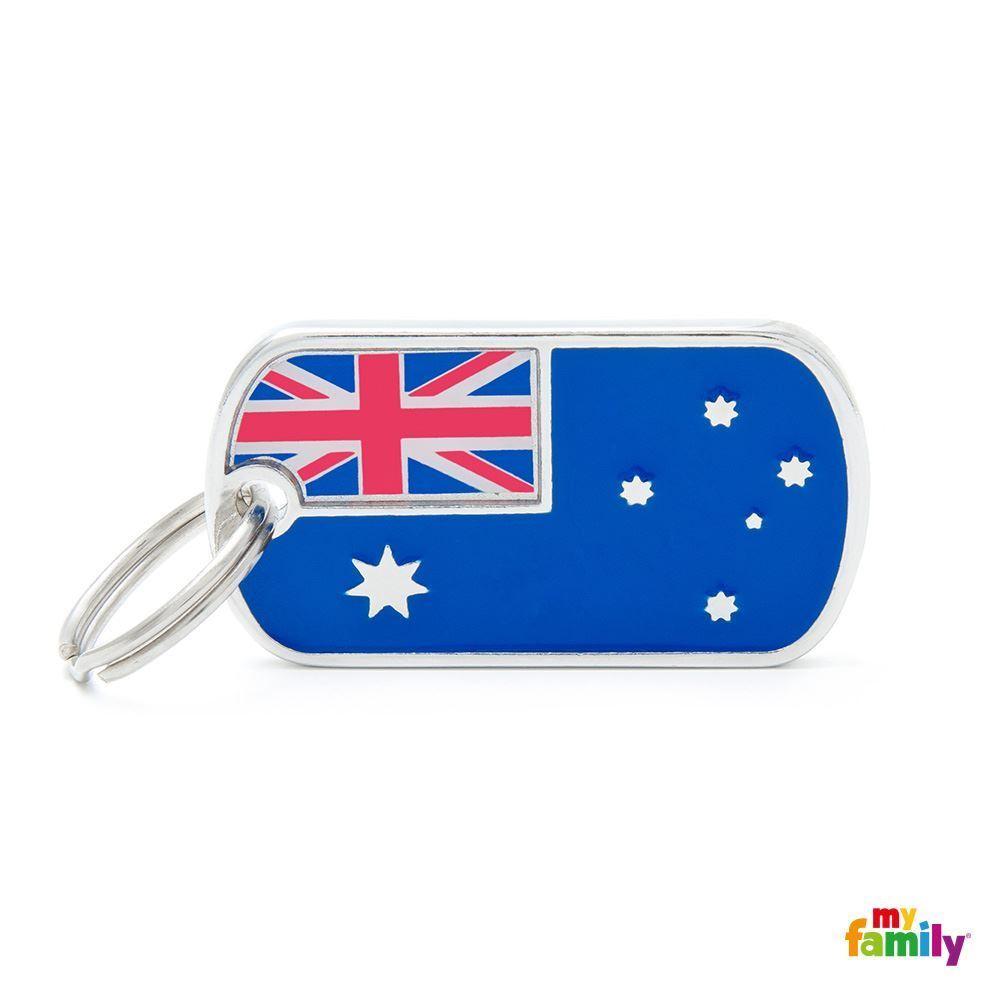 Australia Flag Logo - ID Tag for dog “Flag Australia” | MyFamily