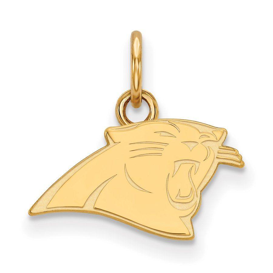 Gold Panther Logo - Carolina Panthers Gold Plated Extra Small Logo Charm