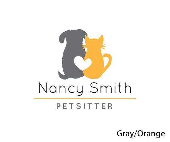 Dog and Cat Logo - Dog and Cat Logo Custom Logo Design Premade Logo with Dog | Etsy