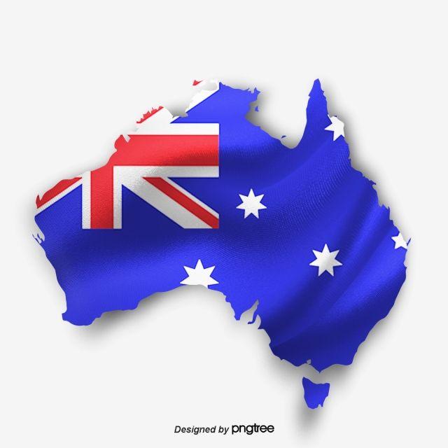 Australia Flag Logo - Blue Australian Flag Australian Map Texture Elements, Australia ...