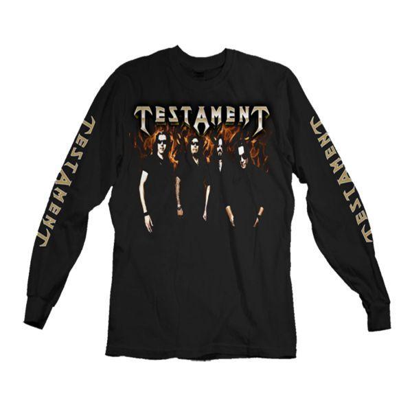 Long Flame Logo - Testament - Fire Logo Long Sleeve T-Shirt