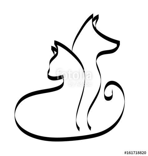 Dog and Cat Logo - Dog and cat logo