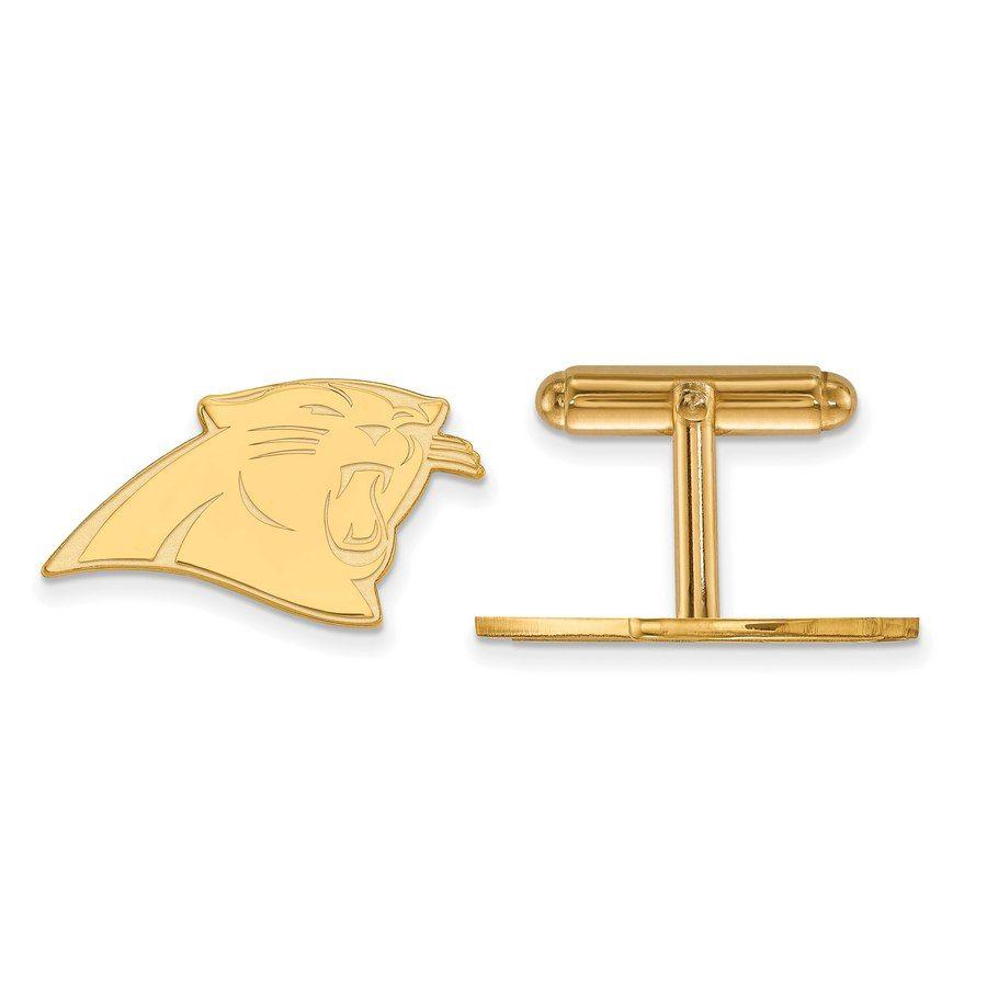 Gold Panther Logo - Carolina Panthers Gold-Plated Logo Cufflinks