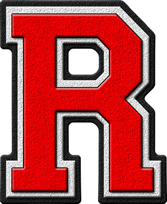 Red Letter R Logo - Presentation Alphabets: Scarlet Red Varsity Letter R