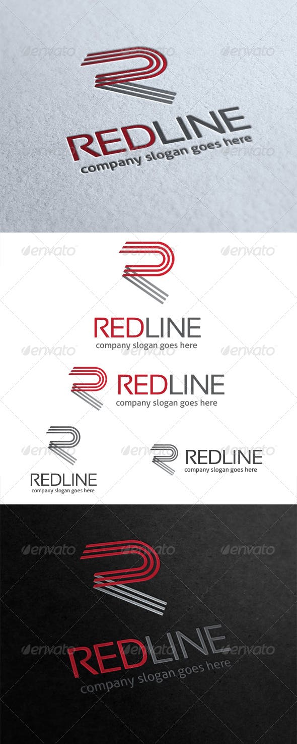 Red Letter R Logo - Red Line Letter R Logo by orsted46 | GraphicRiver