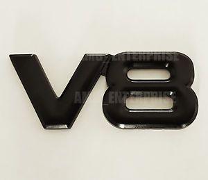 Square Ford Logo - BLACK Chrome 3D Metal V8 Square Badge Emblem for Ford Kuga Fusion ...