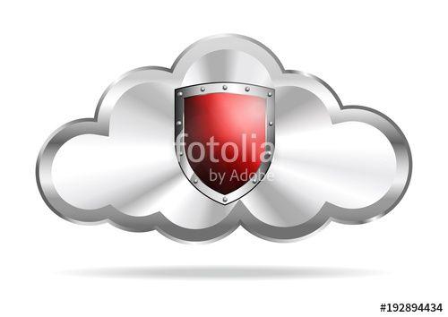 Silver and Red Shield Logo - Red Shield Cloud Icon Cloud Computing