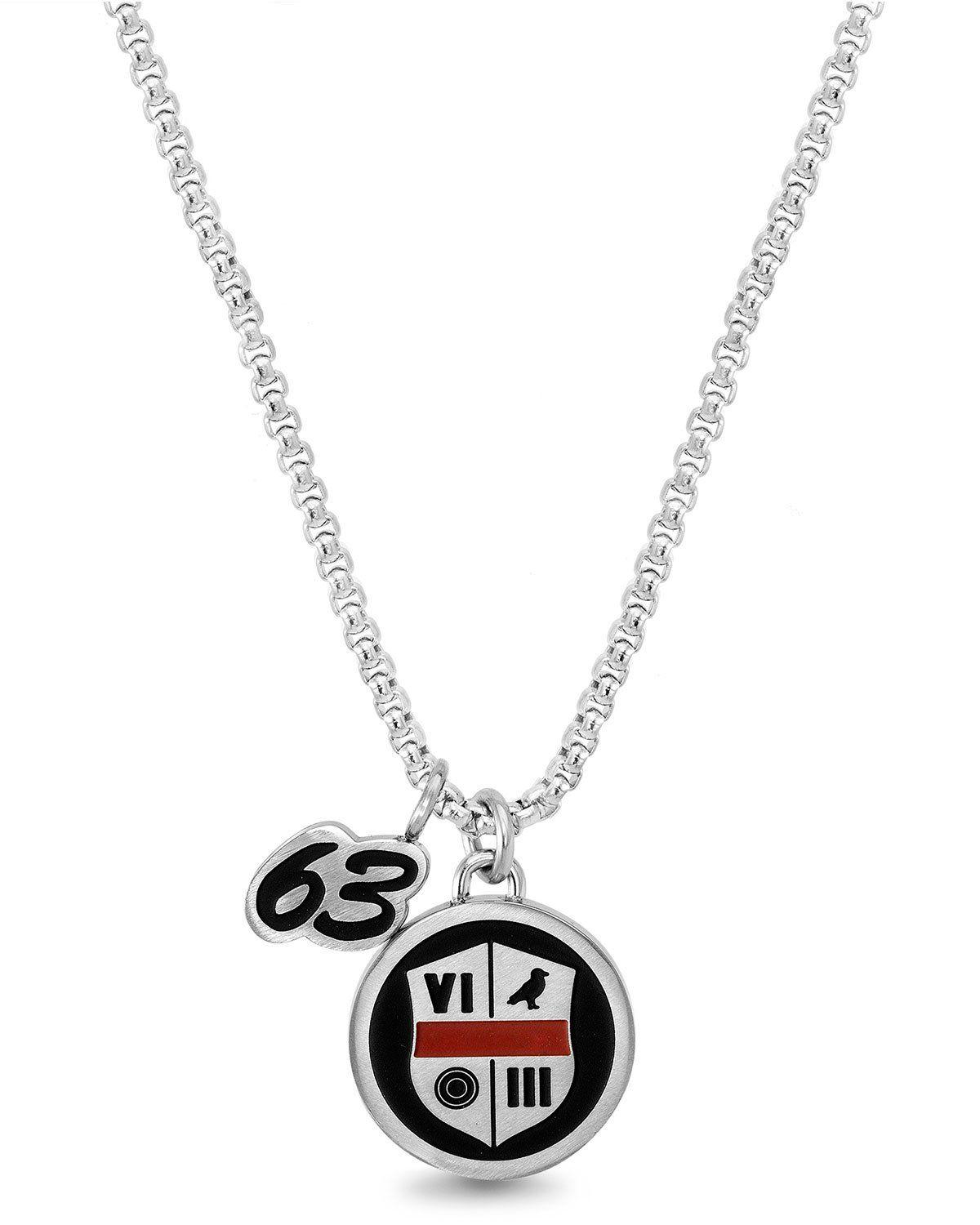 Silver and Red Shield Logo - Black & Red Shield w/ Roman Numeral Necklace – Ben Sherman