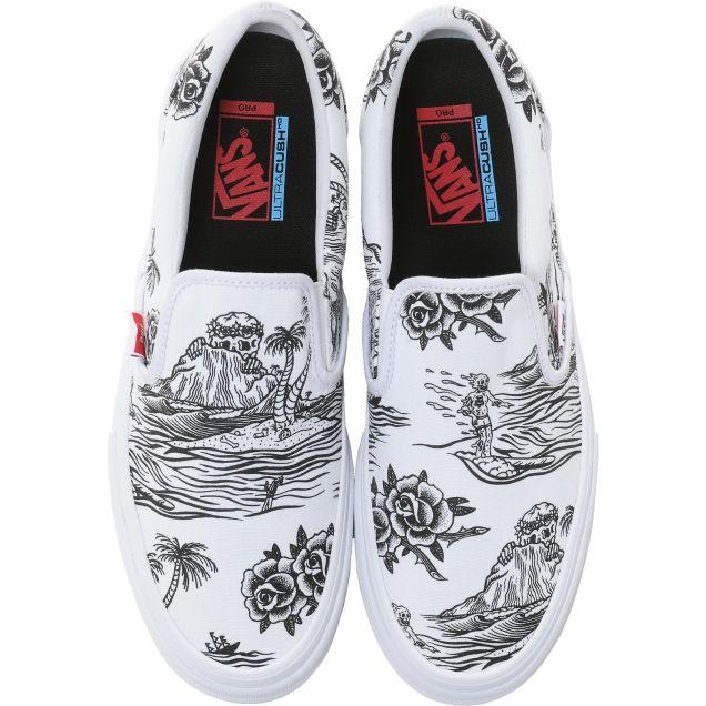 Vanz Scecky Tank with Logo - Exclusive Vans X Sketchy Tank Slip On Pro Skate Shoes A44m You