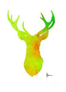 Abstract Deer Logo - Abstract Deer Paintings | Fine Art America