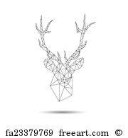 Abstract Deer Logo - Free Deer Logo Art Prints and Wall Artwork | FreeArt