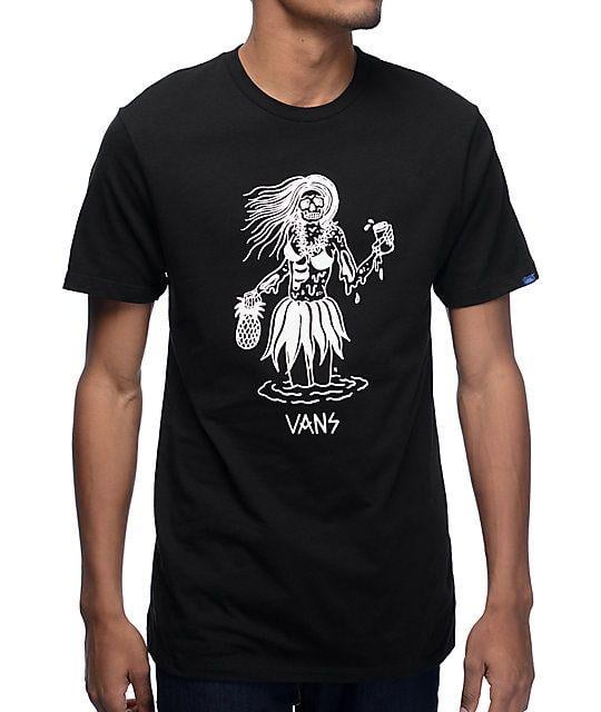 Vanz Scecky Tank with Logo - Vans x Sketchy Tank Luau Lady Black T-Shirt | Zumiez