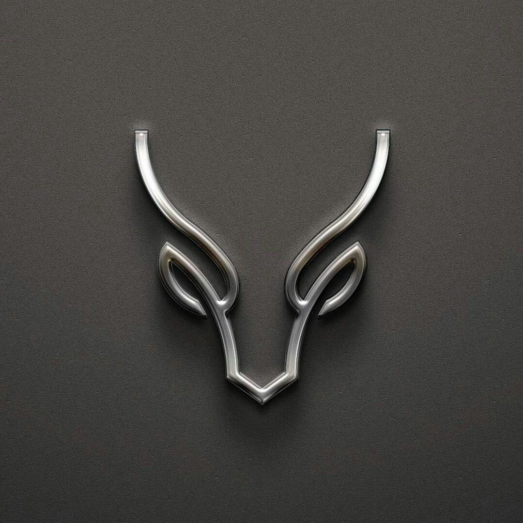 Abstract Deer Logo - Deer logo design, 3d antler logo, deer abstract, ornamenta ...