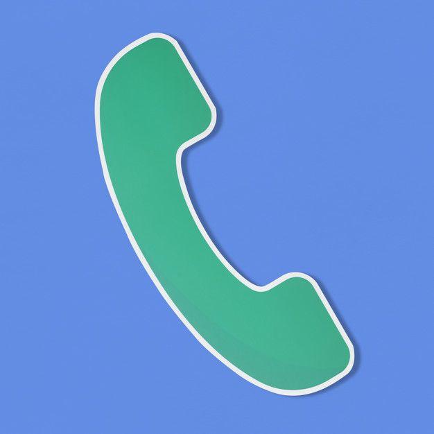 Blue Green Telephone Logo - Logo of a telephone vector illustration Photo