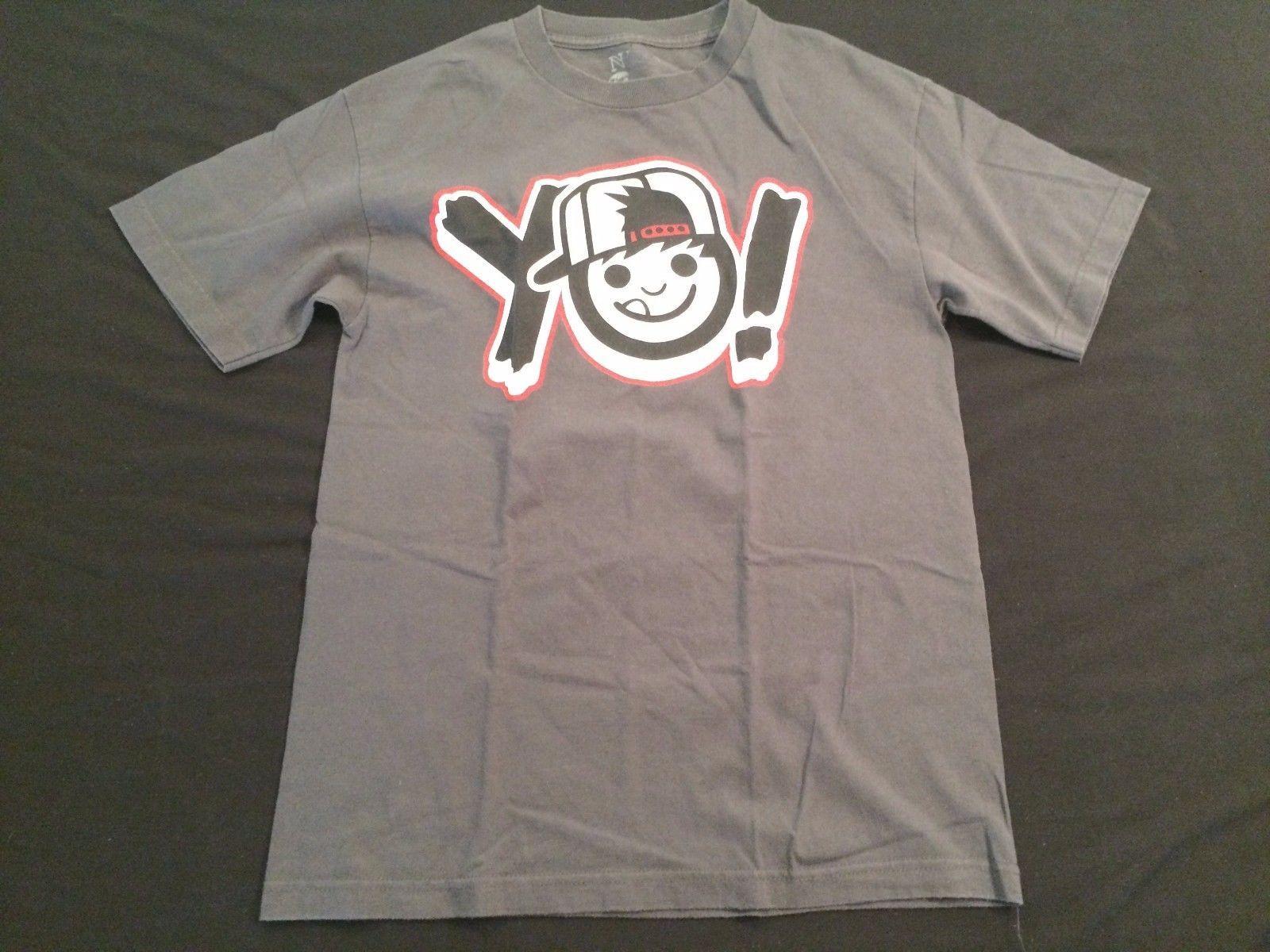 Yo Neff Logo - NEFF T SHIRT MENS MEDIUM CHARCOAL GRAY WHITE BLACK RED YO MTV RAPS ...