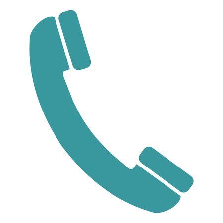 Blue Green Telephone Logo - Vector Illustration of Green Telephone Receiver Icon