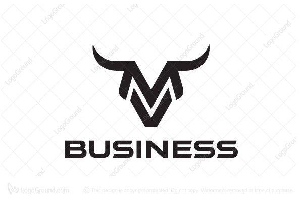 Bull Head Logo - Logo for sale: Letter M Bull Logo Unique Letter M Bull Head logo ...
