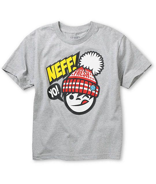 Yo Neff Logo - Neff Boys Yo Fresh Grey T-Shirt | Zumiez