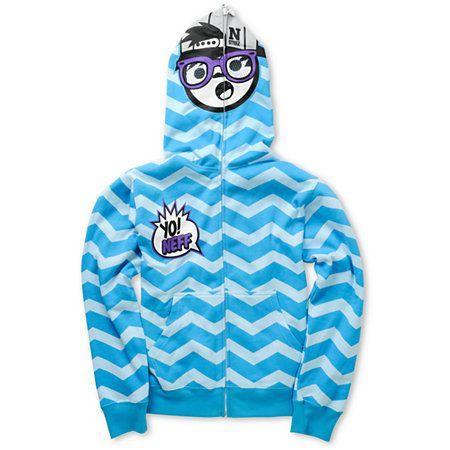 Yo Neff Logo - Zig zag your way into the boys Neff full zip hoodie. The Yo Zig face ...