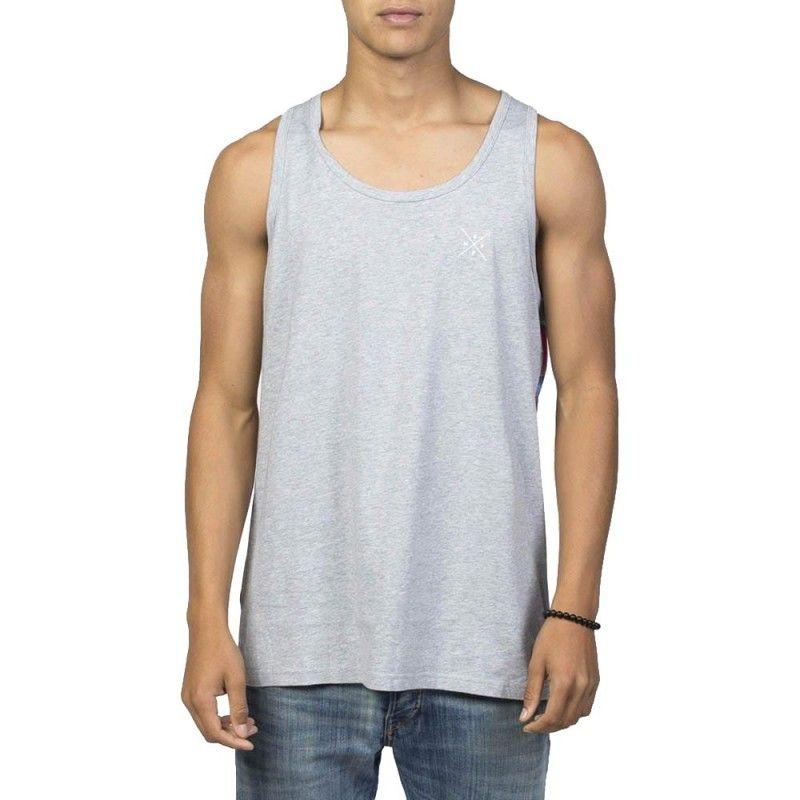 Yo Neff Logo - NEFF Y-O TANK HEATHER GREY