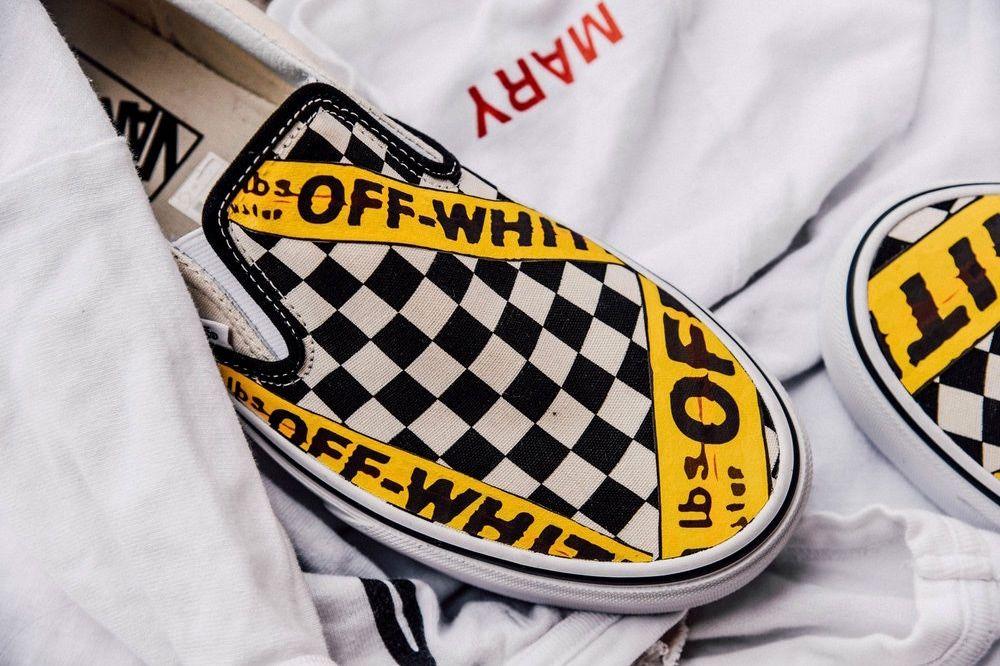 Off White Caution Logo - OFF-WHITE x Vans 