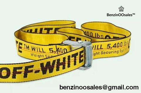 Off White Caution Logo - Off-white yellow caution tape industrial belt – BenzinOOsales