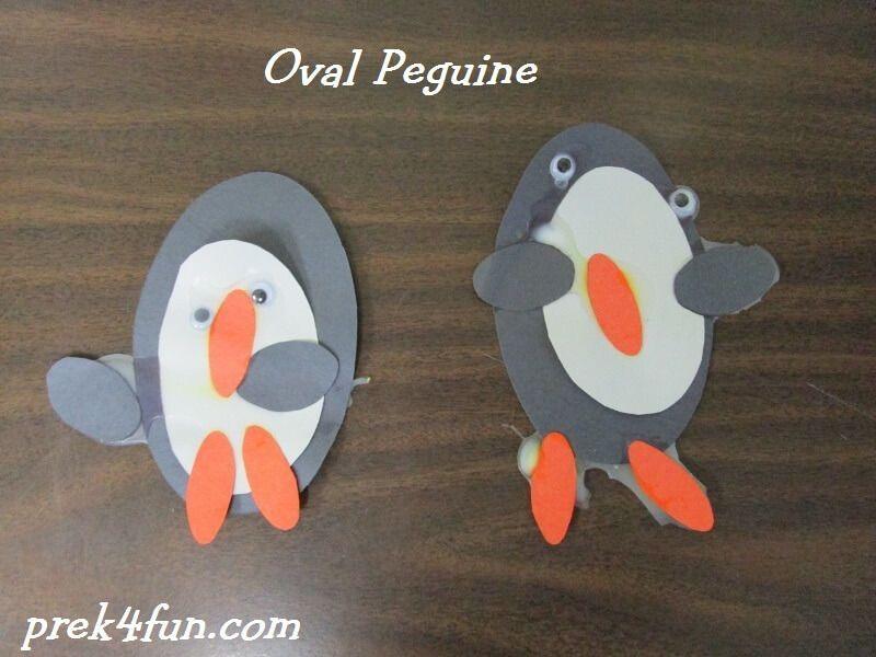 Orange Oval with Penguin Logo - Oval Penguin Preschool Art. Classroom Projects Preschool