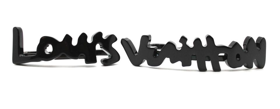 Louis Vuitton Graffiti Logo - Louis Vuitton #17493 Black Extremely Rare Graffiti Logo Spelled Out ...