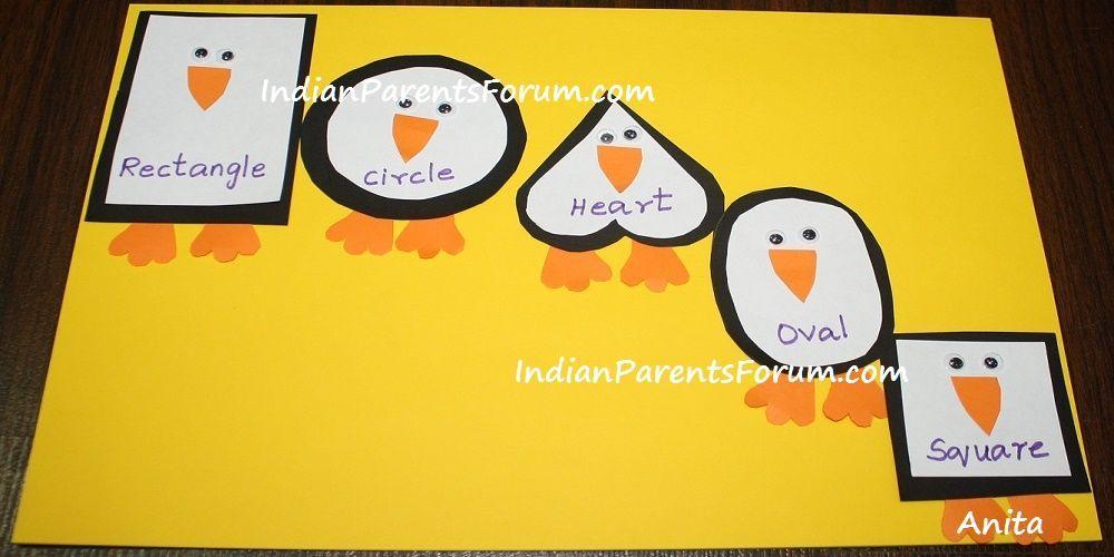 Orange Oval with Penguin Logo - paper craft - penguin - square, circle, rectangle, oval, heart shape ...