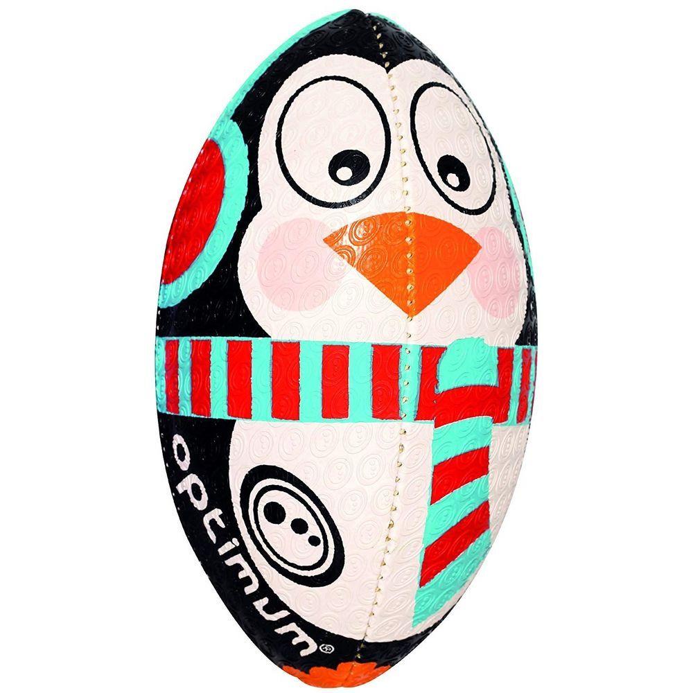 Orange Oval with Penguin Logo - Optimum Mini Rugby Ball - Christmas Penguin | eBay