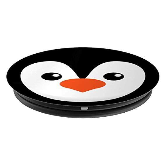 Orange Oval with Penguin Logo - Penguin Grip and Stand for Phones