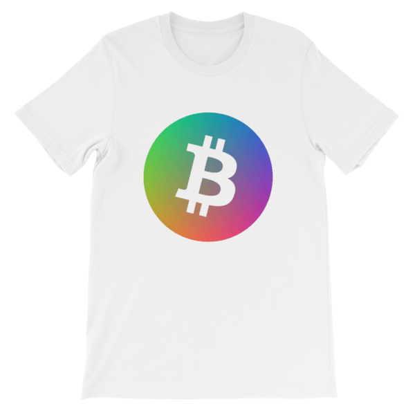 Cross and Rainbow Circle Logo - Rainbow Circle Bitcoin Logo T-Shirt – Coind