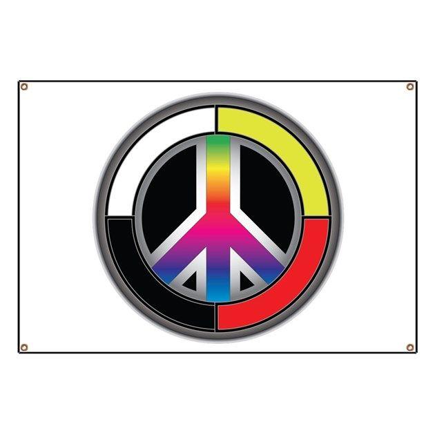 Cross and Rainbow Circle Logo - Peace Rainbow Circle Banner by ArkmoldsDen