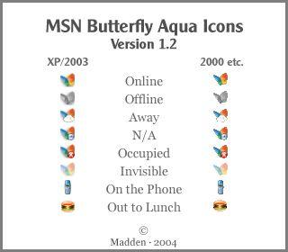 MSN Butterfly Icon Logo - MSN Butterfly Aqua Icons 1.2 - Miranda NG