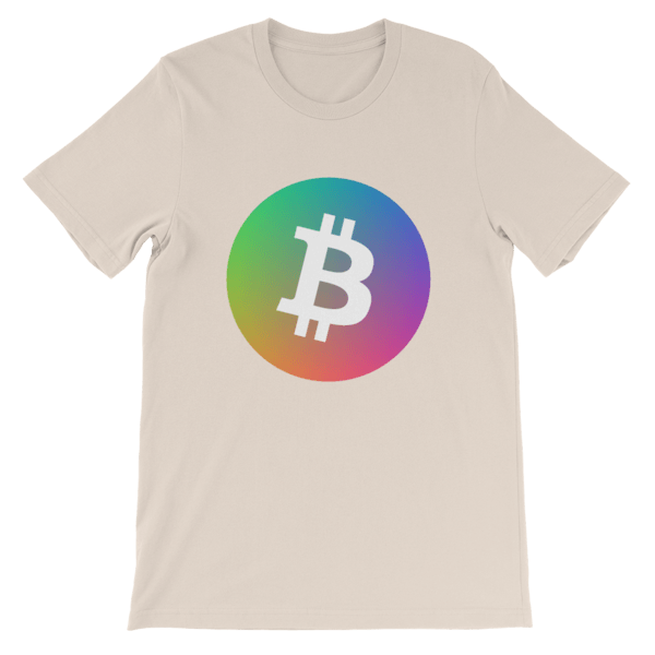 Cross and Rainbow Circle Logo - Rainbow Circle Bitcoin Logo T-Shirt – Coind