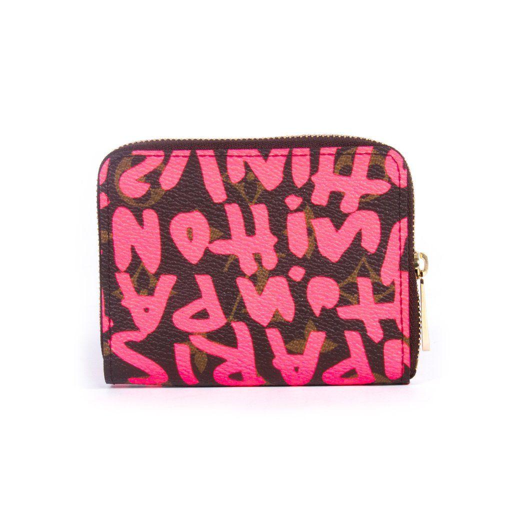 Louis Vuitton Graffiti Logo - Shop authentic Louis Vuitton Graffiti Zippy Wallet